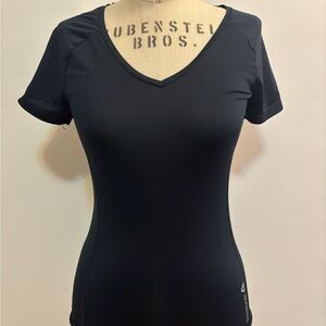 Reebok Women’s Dark Blue V-Neck Performance Top - 2XS
